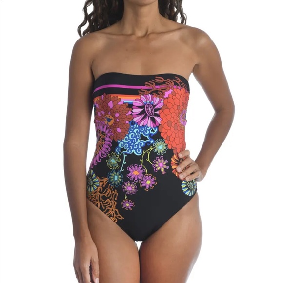 🆕🌸NWT Trina Turk ELECTRIC REEF BANDEAU ONE PIECE - Picture 7 of 15
